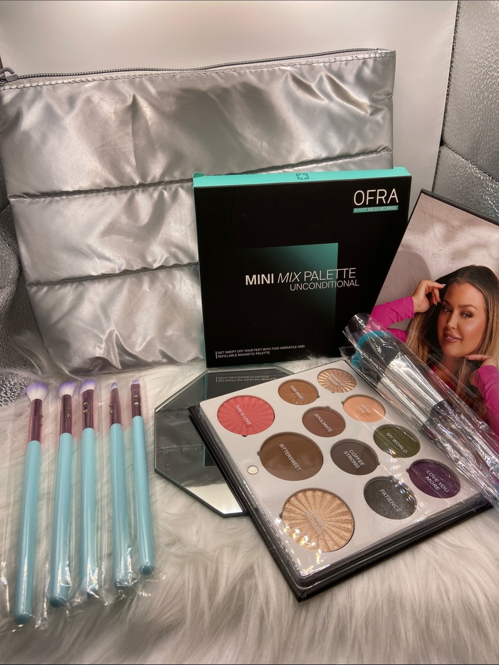 Eyeshadow Blush Palette OFRA x Hot Mess Mamma, SLMissGlam Brush Set Retail $121